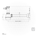 Tramontina single polypropylene 11/2 '' Bottle trap for sinks 94525/000