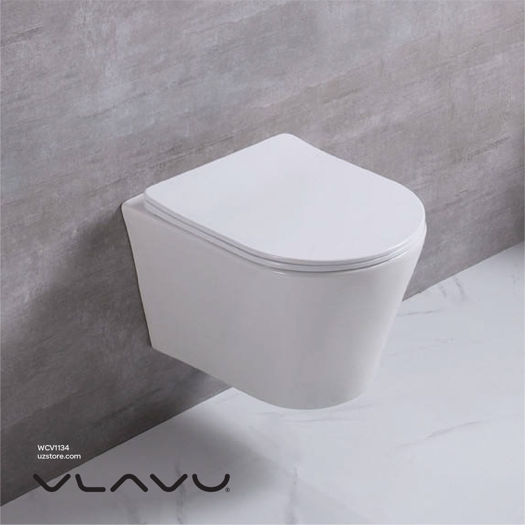 Vlavu wall-hung toilet ( WC ) Tornado Flushing System P-trap: 180mm roughing-in UF seat & cover  535*360*355mm CB.16.0109