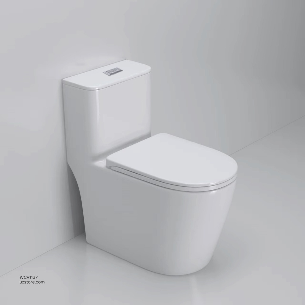 Vlavu Washdown one-piece toilet  Rimless dual-flush , S-trap 250mm , UF seat cover WCV1137 