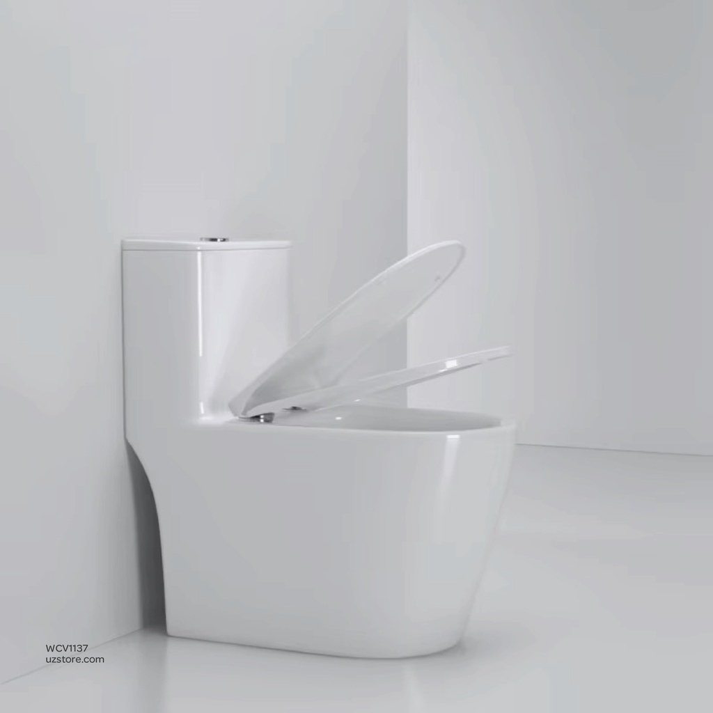 Vlavu Washdown one-piece toilet  Rimless dual-flush , S-trap 250mm , UF seat cover WCV1137 