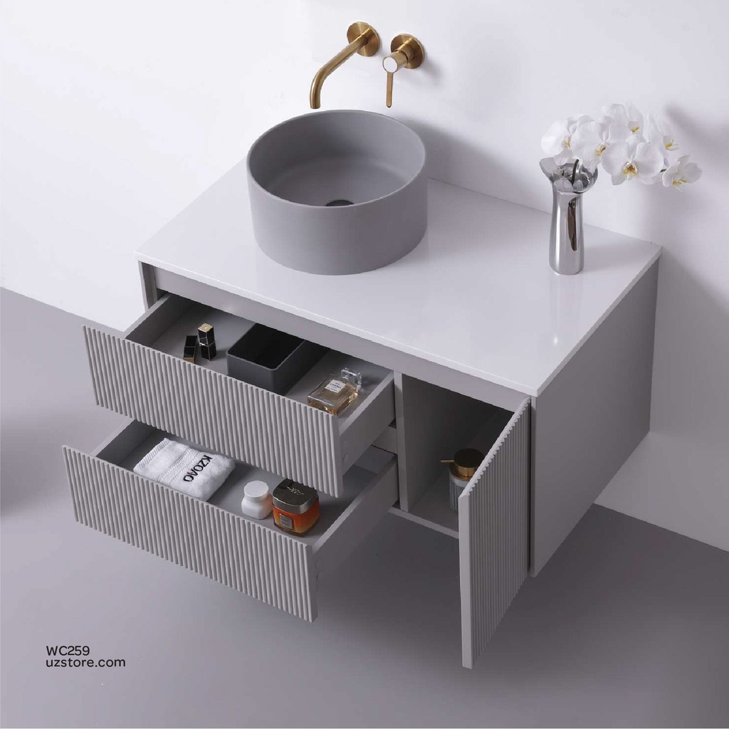 WashBasin Cabinet, Side Cabinet and Mirror  with LED light KZA-2137120