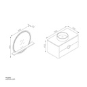 WashBasin Cabinet, Shelf and Mirror  with LED light KZA-23102090 900*500*450