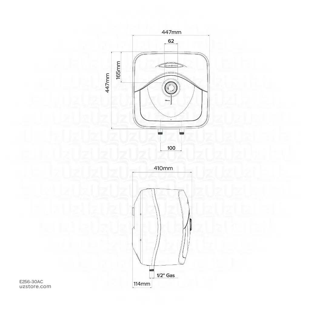 uzstore ARISTON  Water Heater 30Ltr , Made in China , 3626200 E256-30AC-02.webp