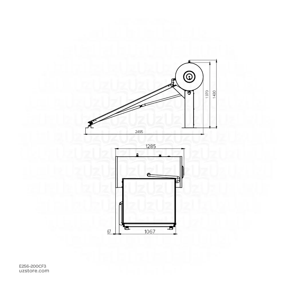 uzstore ARISTON  Thermosyphon Kairos Thermo CF-3 Water Heater, Solar System 200Ltr , CF-3_E 200-IT  3022514 E256-200CF3-06.webp