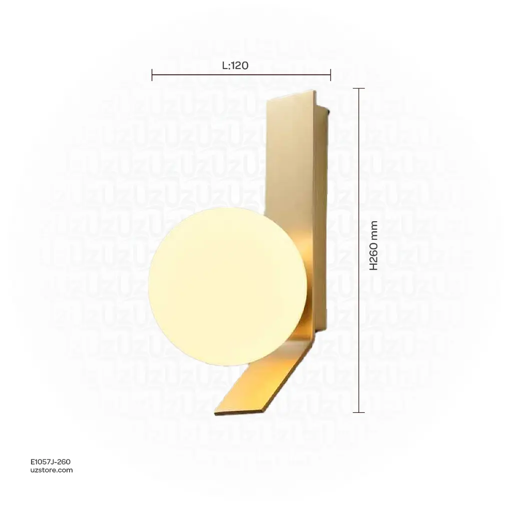 Uzstore OPTARA Wall Light - L 120×H260mm, 3000K, Stainless steel+Glass, Rose gold  E1057J-260-05.webp