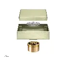 Uzstore Vlavu Floor Drain (SUS304) – Outlet 50mm (2 Inch), Drainage Accessory, 100×100mm, Brushed Gold  P4-V10G-05.webp