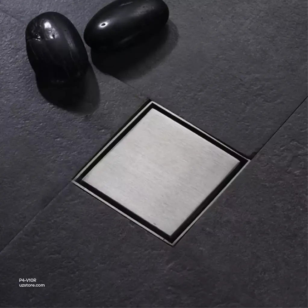 Uzstoer Vlavu Floor Drain (SUS304) – Outlet 50mm (2Inch), Drainage Accessory, 100×100mm, Gun Grey P4-V10R-03.webp