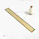 Uzstore Vlavu Linear Drainer (SUS304) – Outlet 50mm (2 Inch ), Drainage Accessory, 55×800mm, Brushed Gold P4-V80G-03.webp