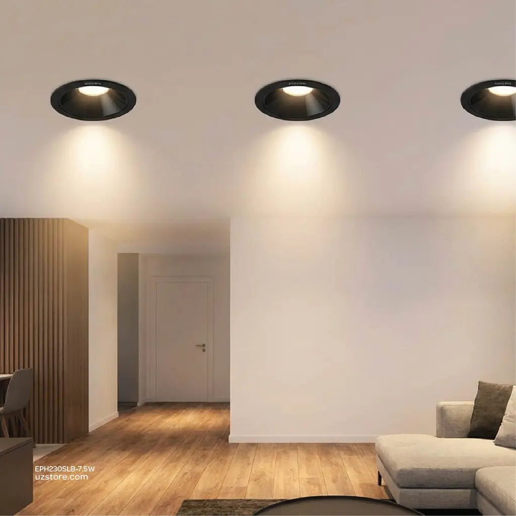 Uzstore Philips Spotlight SL260 RD 075 7.5W 36D 930 BL R GM (black finish) 3000K Warm white 929004149207  EPH230SLB-7.5W_4-04.webp