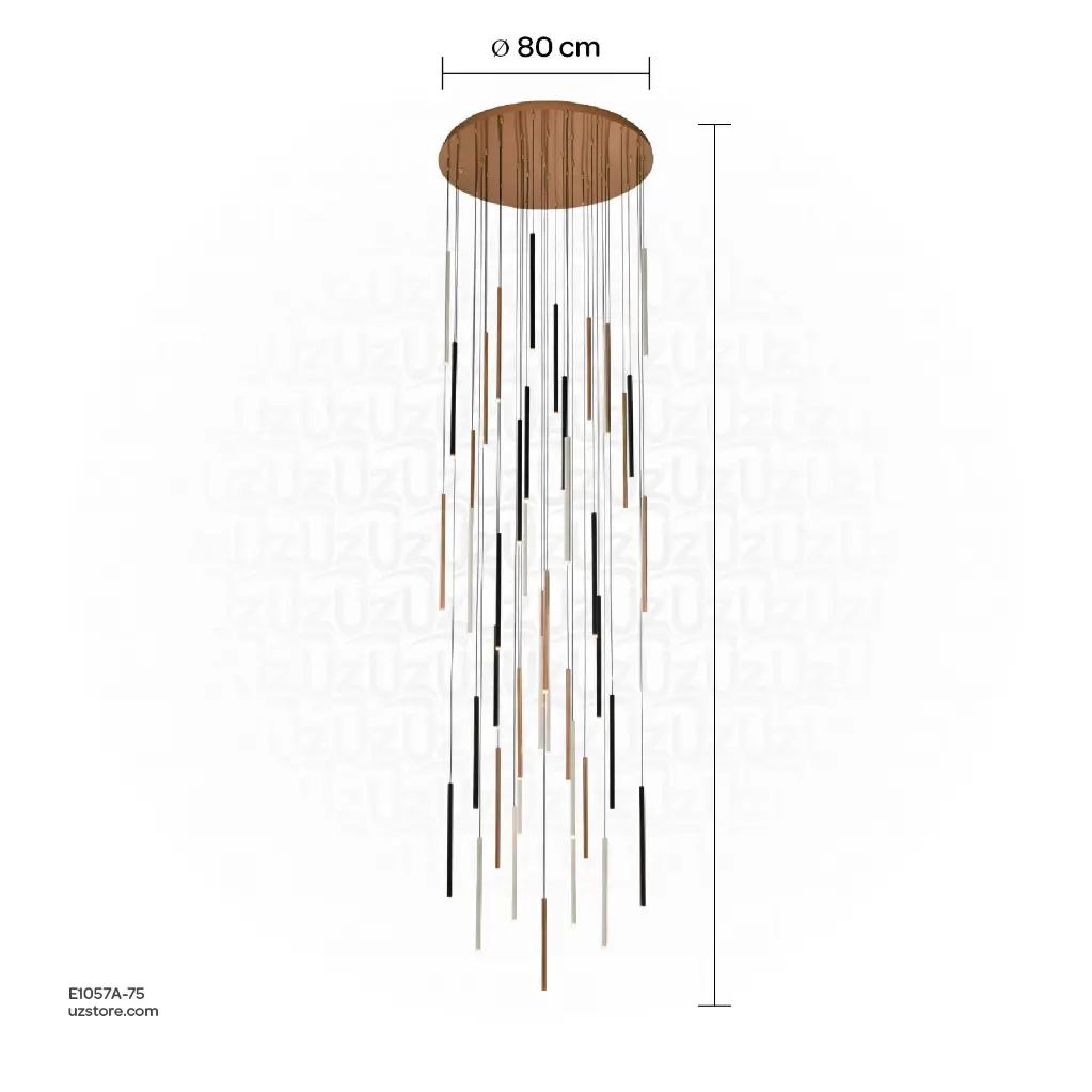 Uzstore Double Height Chandelier (Multi-Color), Ø80cm, 130W, 3000K , MD20047-75 E1057A-75-03.webp