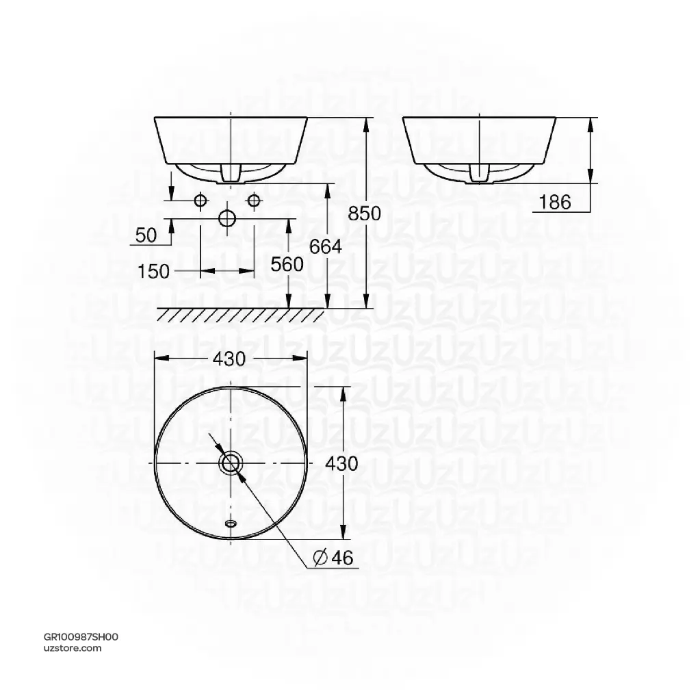 Uzstore Grohe Eurocosmo Vessel Round CN 43 100987SH00 GR100987SH00-02.webp