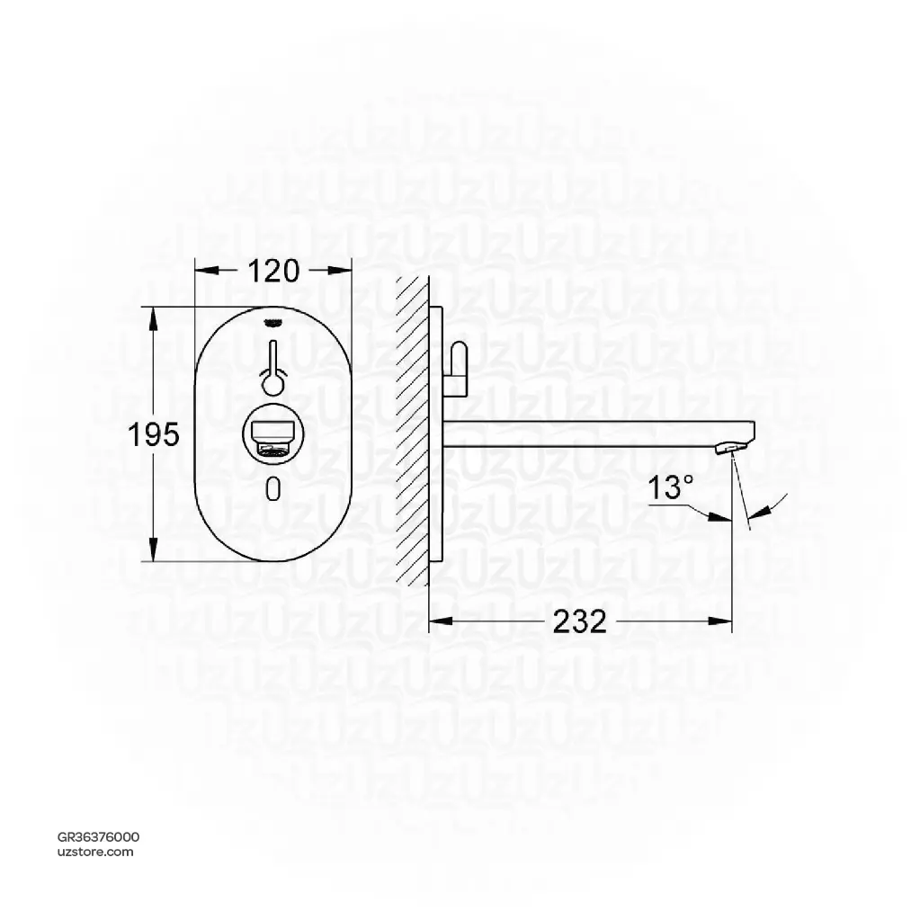 Uzstore GROHE Eurosmart Cosmopolitan E Infra-red electronic basin mixer with mixing  GR36376000-02.webp