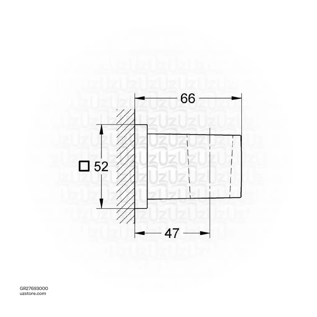 Uzstore GROHE Euphoria Cube Wall hand shower holder , 27693000 , chrome GR27693000-02.webp