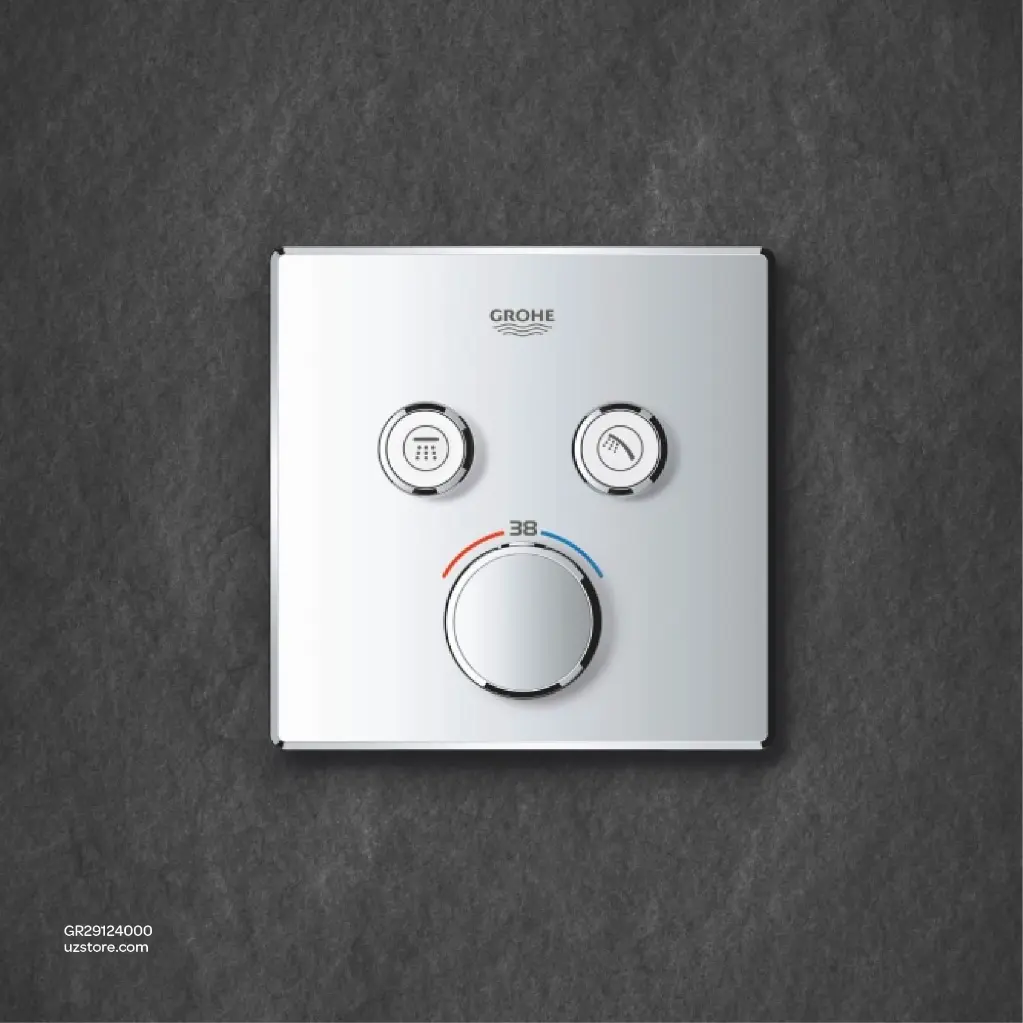 Uzstore GROHE Grohtherm SmartControl Safety mixer for concealed installation with 2 valves , 29124000 , chrome GR29124000-03.webp