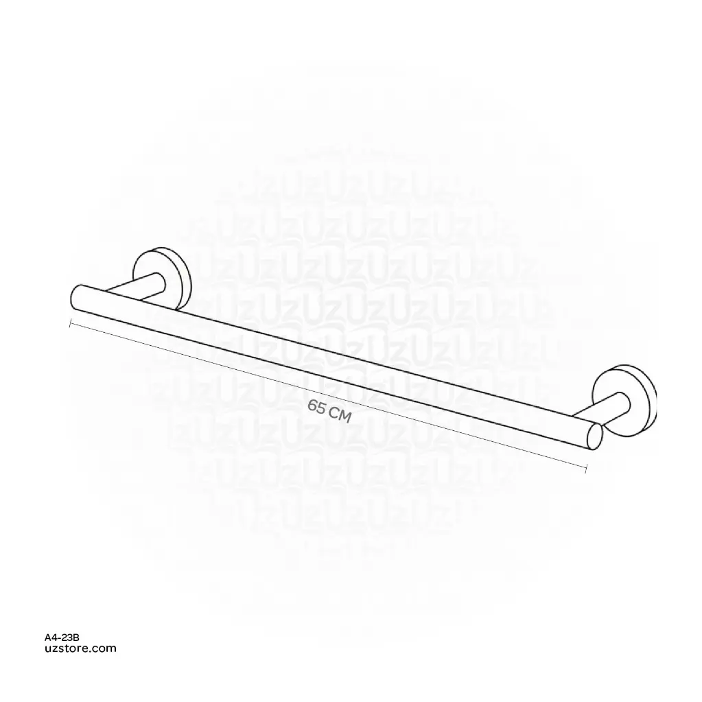 Uzstore HD Black Towel Bar Brass & stainless steel JM11 65cm A4-23B-03.webp