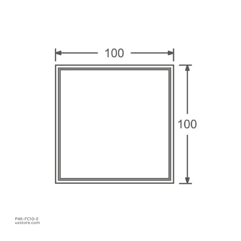 Uzstore MADAN Stainless Steel Floor Drain Ceramic 100x100 MM FC 10-2  P4K-FC10-2-02.webp