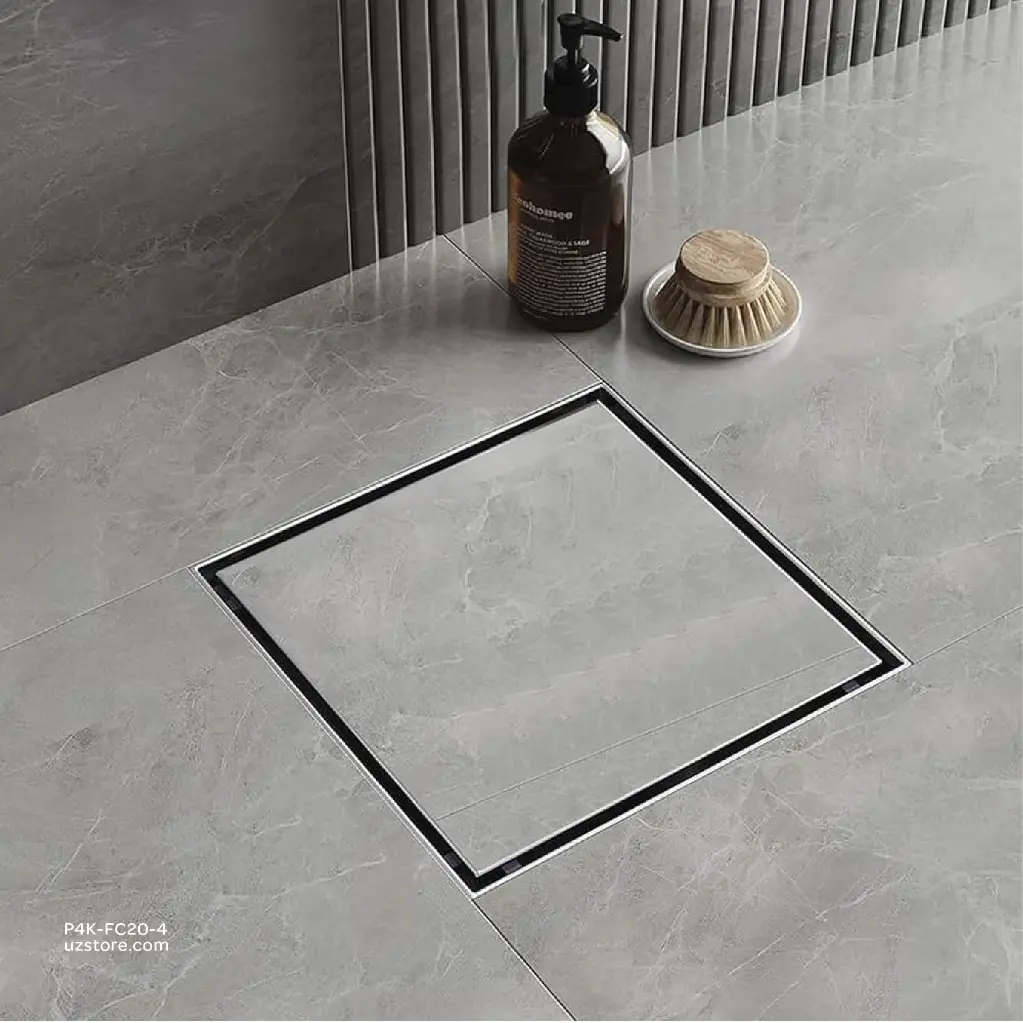 Uzstore MADAN Stainless Steel Floor Drain Ceramic 200x200 MM FC 20-4 P4K-FC20-4-01-04.webp