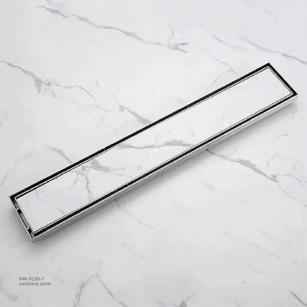 Uzstore MADAN Stainless Steel Linear Floor Drain Ceramic 300x70 MM FC 30-7 P4K-FC30-7-03.webp