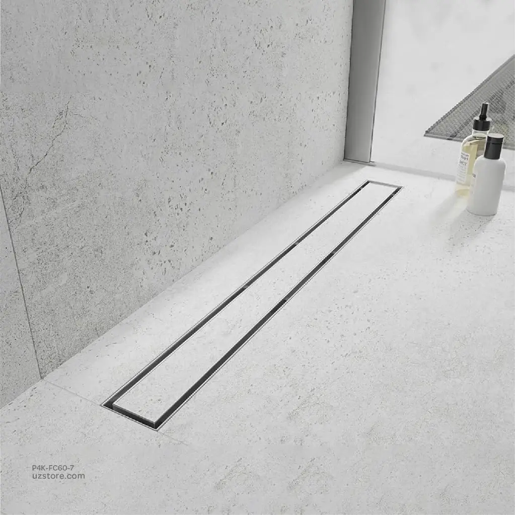 Uzstore MADAN Stainless Steel Linear Floor Drain Ceramic 600x70 MM FC 60-7  P4K-FC60-7-03.webp