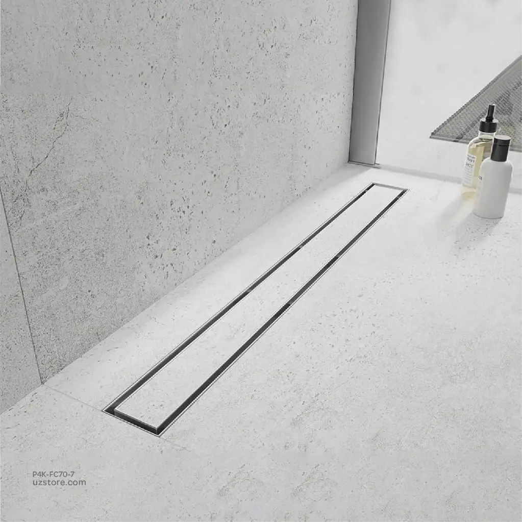 Uzstore MADAN Stainless Steel Linear Floor Drain Ceramic 700x70 MM FC 70-7  P4K-FC70-7-03.webp