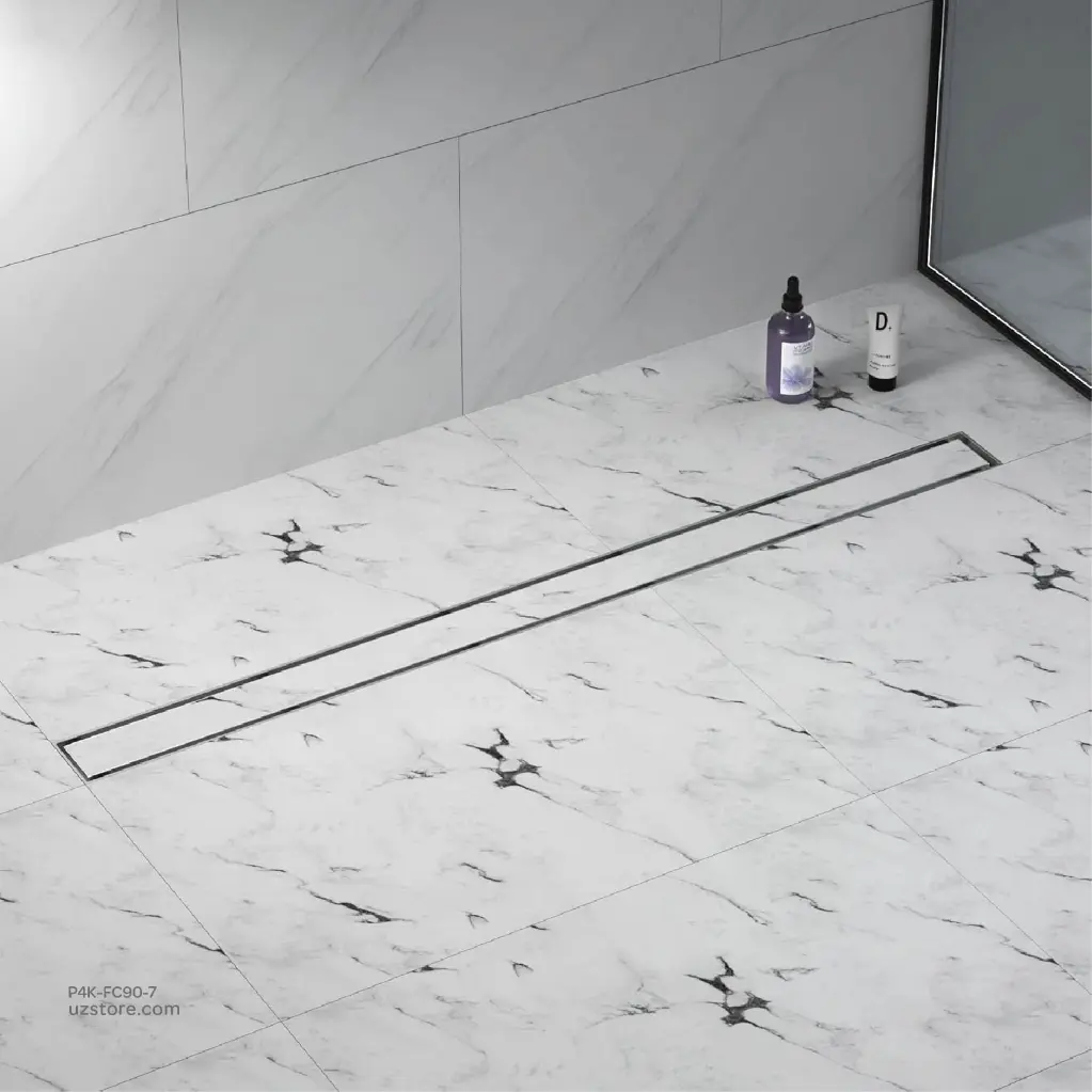 Uzstore MADAN Stainless Steel Linear Floor Drain Ceramic 900x70 MM FC 90-7  P4K-FC90-7-03.webp