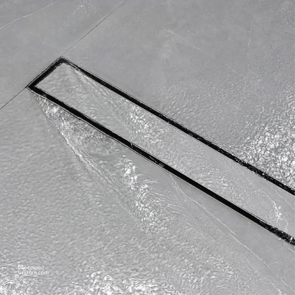 Uzstore  MADAN Stainless Steel Linear Floor Drain Ceramic 1000 x 70 MM 1 Meter FC 100-7 P4K-FC100-7-03.webp