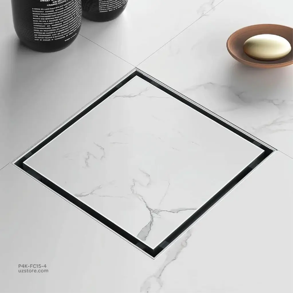 Uzstore  MADAN Stainless Steel Floor Drain Ceramic 300 x 300 MM P4K-FC300-03.webp