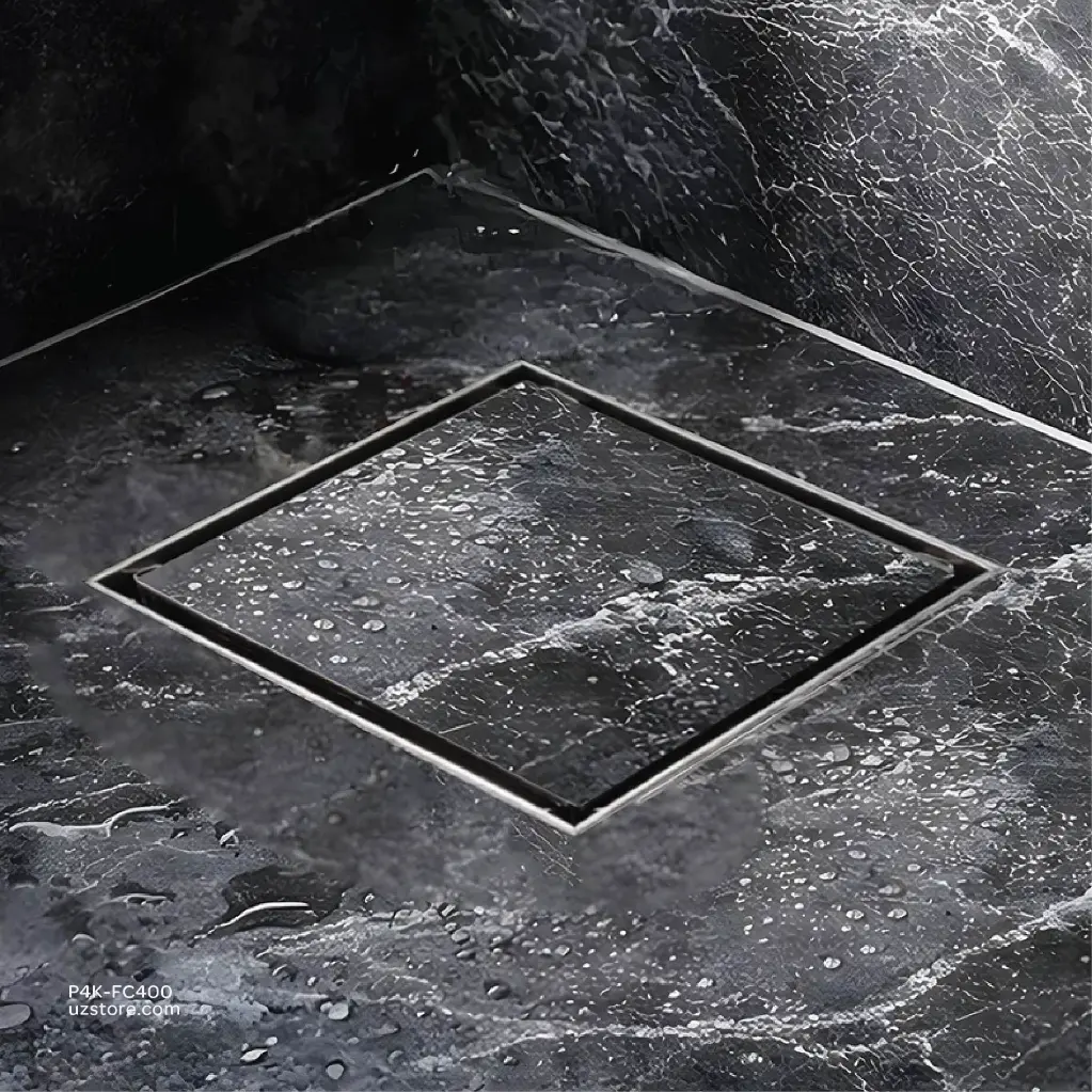 Uzstore MADAN Stainless Steel Floor Drain Ceramic 400 x 400 MM  P4K-FC400-03.webp