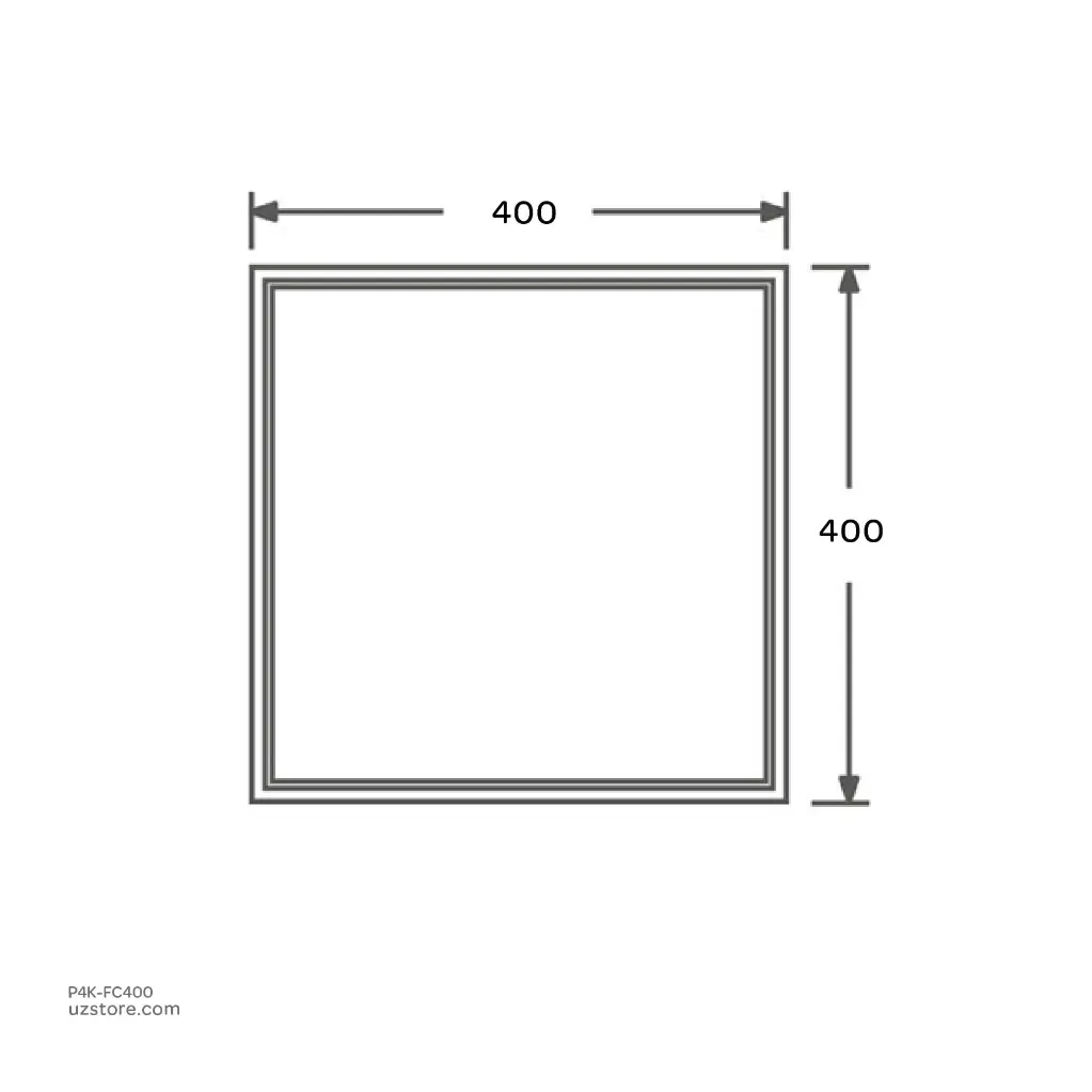 Uzstore MADAN Stainless Steel Floor Drain Ceramic 400 x 400 MM  P4K-FC400-02.webp