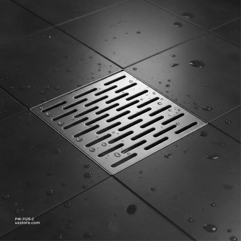 Uzstore MADAN Stainless Steel Floor Drain Grating 150x150 MM FC 15-2 P4K-FG15-2-03.webp