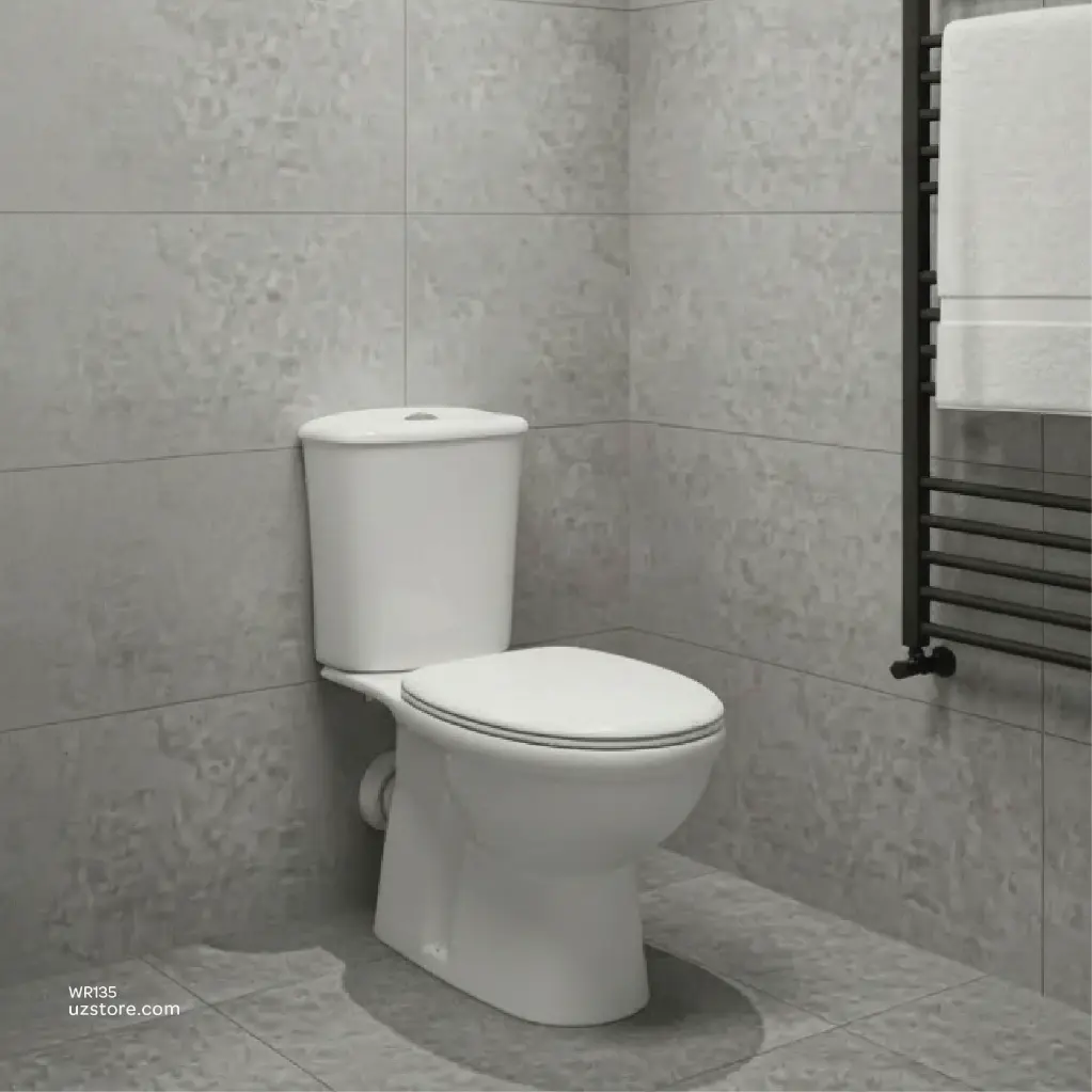 Uzstore  RAK Ceramic KARLA Closed Couple Water Closet ( S - TRAP ) ( 70CM ) KR03AWHA + KR10AWHA + KR05DXSCAWHA 240MM WR135-02.webp
