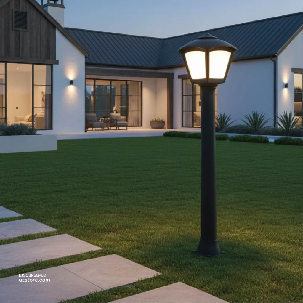 Uzstore FUMAGALLI GIAFAA ROBY Black Clear E27 LED 6W 2.7K POLE 1.8 Meter  Made in Italy E1303RSB-1.8-03.webp