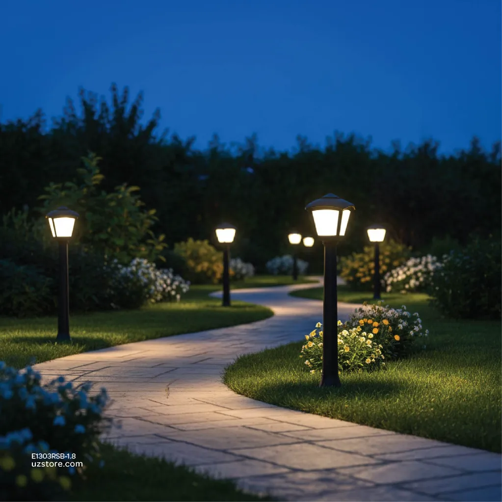 Uzstore FUMAGALLI GIAFAA ROBY Black Clear E27 LED 6W 2.7K POLE 1.8 Meter  Made in Italy E1303RSB-1.8-04.webp
