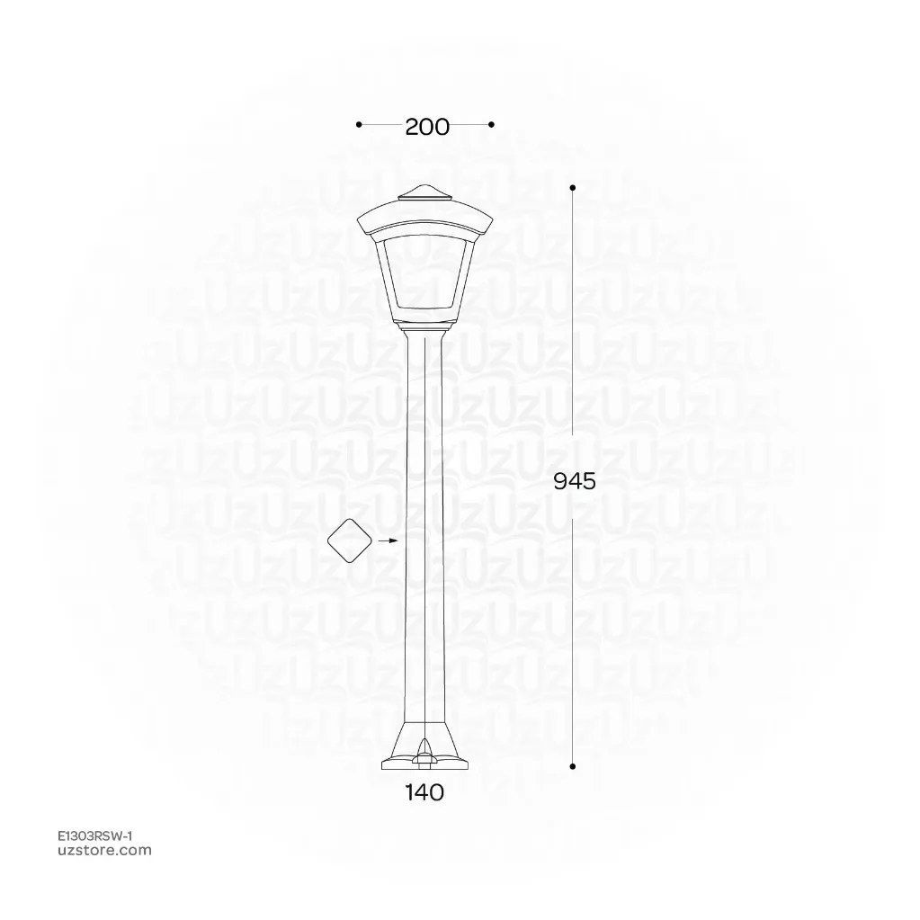 Uzstore FUMAGALLI GIAFAA ROBY White Clear E27 LED 6W 2.7K POLE 1 Meter T20.242.WXFIR Made in Italy   E1303RSW-1-02.webp