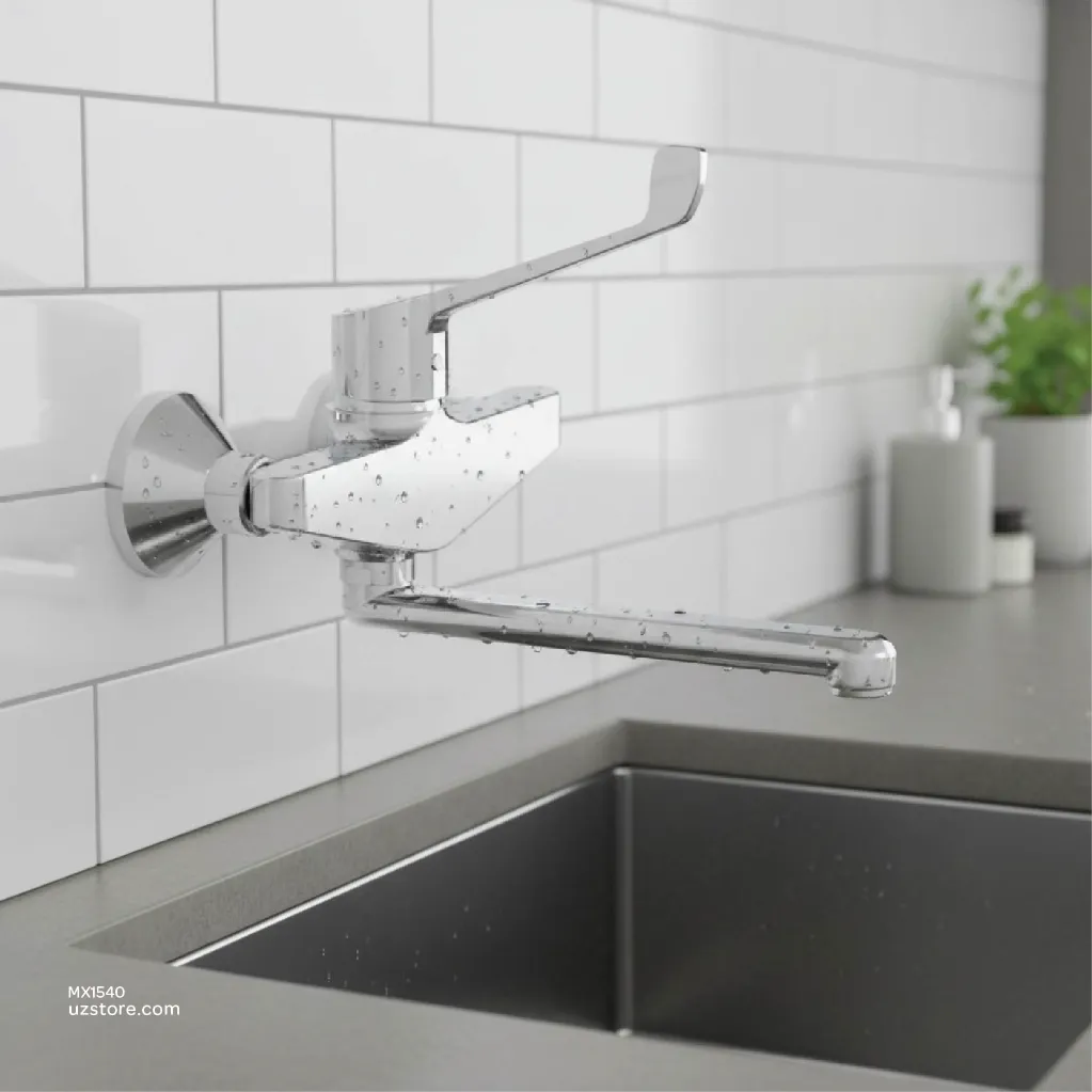 Uzstore  Kludi RAK Wall mounted MEDICARE single Lever Sink mixer RAK18073-03 MX1540-03.webp