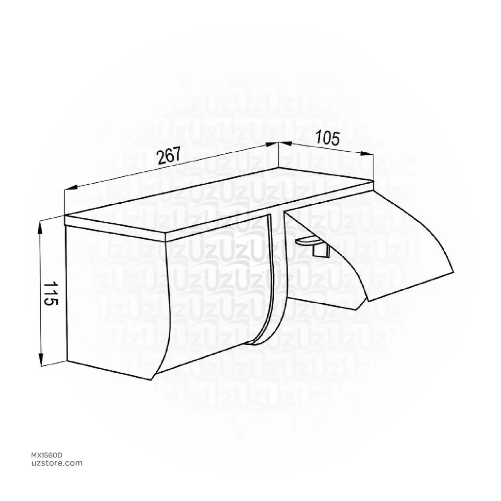 Uzstore  Kludi RAK Exposed Double Toilet Roll Holder SS 304 Satin finish RAK90221 MX1560D-02.webp