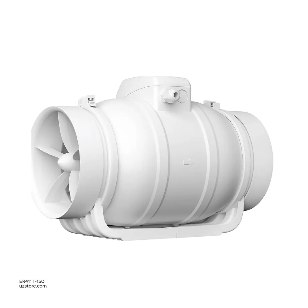Uzstore In line mixerd flow Axial duct fan ERA TYPHOON 150 160 2SP 6 Inch Made in Russia  ER411T-150-02.webp