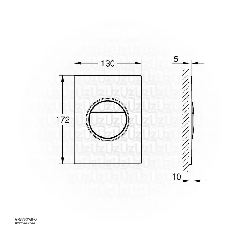 Uzstore GROHE Nova Cosmopolitan S Wall plate , 37601GN0 , brushed cool sunrise GR37601GN0-02.webp