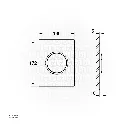 Uzstore GROHE Nova Cosmopolitan S Wall plate , 37601GN0 , brushed cool sunrise GR37601GN0-02.webp