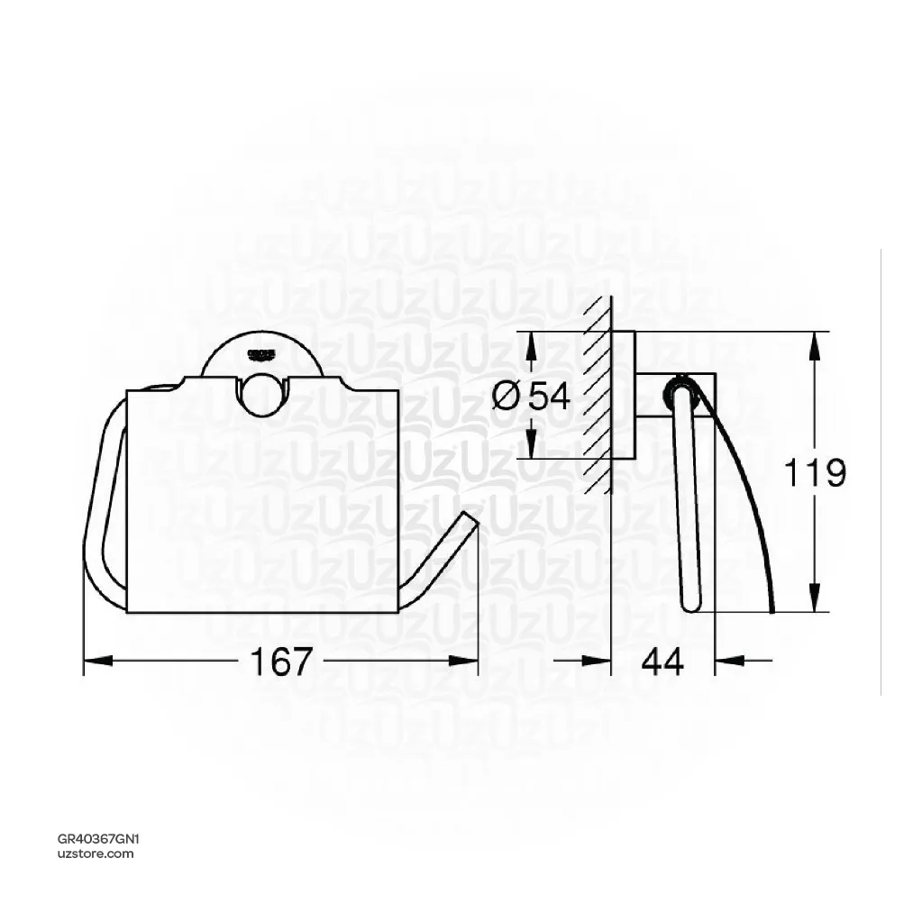 Uzstore Essentials Toilet paper holder  GR40367GN1-02.webp