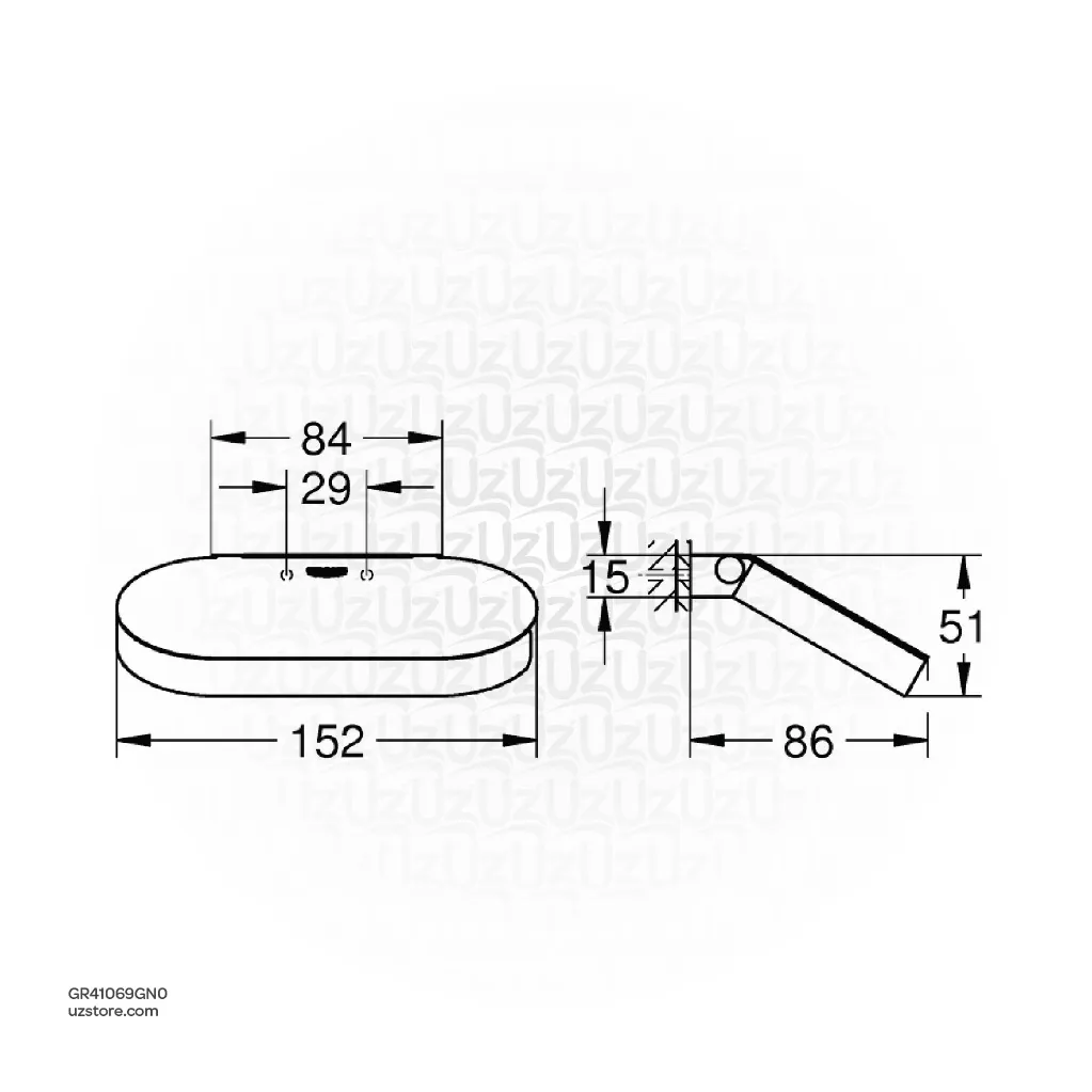 Uzstore GROHE Selection Toilet paper holder , 41069GN0 , brushed cool sunrise GR41069GN0-02.webp