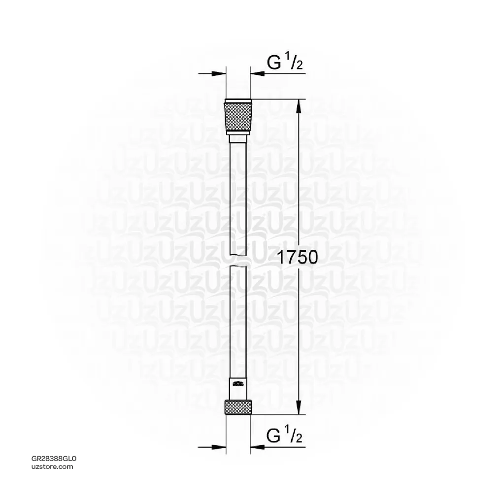 Uzstore GROHE Silverflex Shower hose TwistStop 1750 , 28388GL0 , cool sunrise GR28388GL0-02.webp
