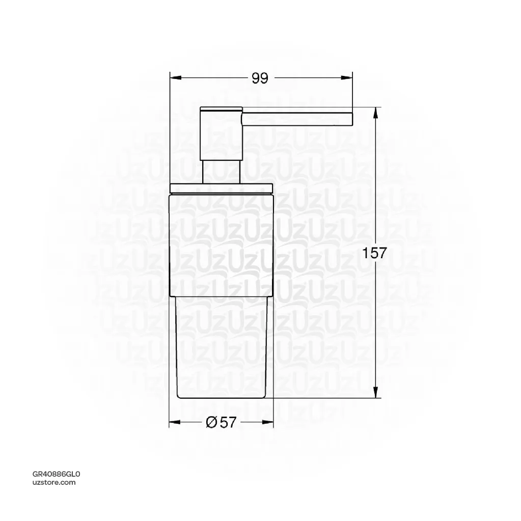 Uzstore GROHE Soap dispenser , 40886GL0 , cool sunrise GR40886GL0-02.webp