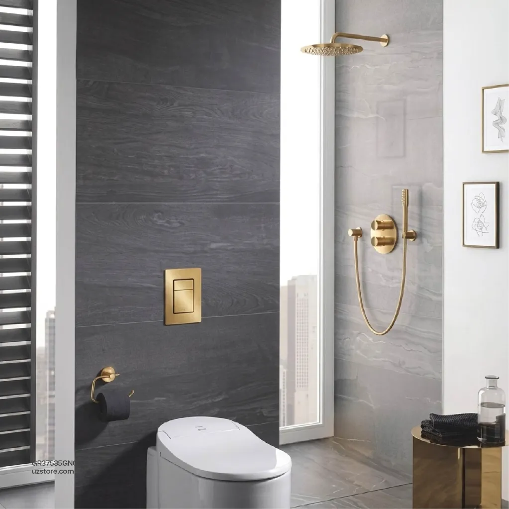 Uzstore GROHE Skate Cosmopolitan S Wall plate , 37535GN0 , brushed cool sunrise GR37535GN0-04.webp