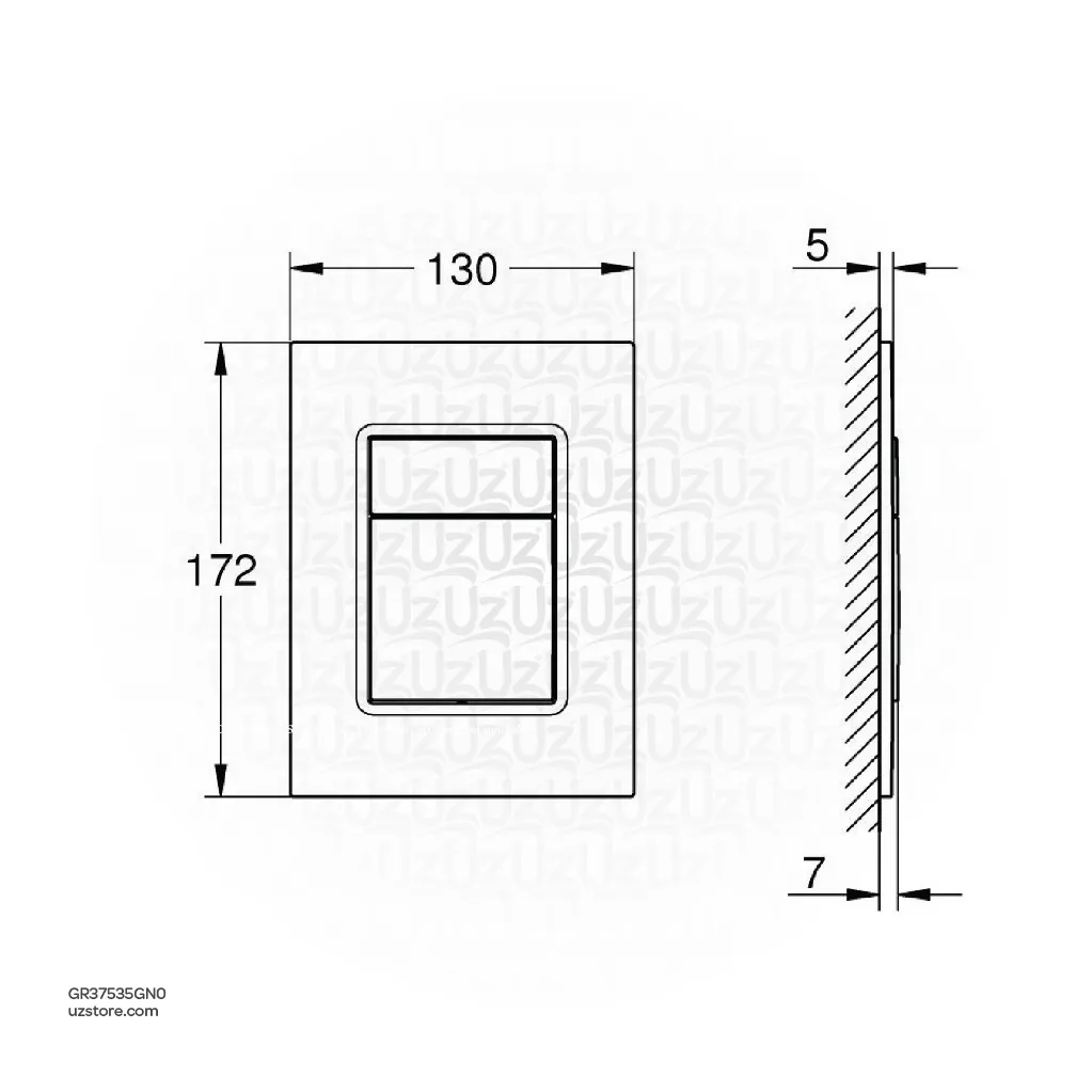Uzstore GROHE Skate Cosmopolitan S Wall plate , 37535GN0 , brushed cool sunrise GR37535GN0-02.webp
