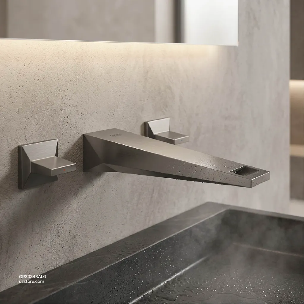 Uzstore GROHE Allure Brilliant 3-hole basin mixer Half inch M-Size , 20348AL0 , brushed hard graphite  GR20348AL0-03.webp