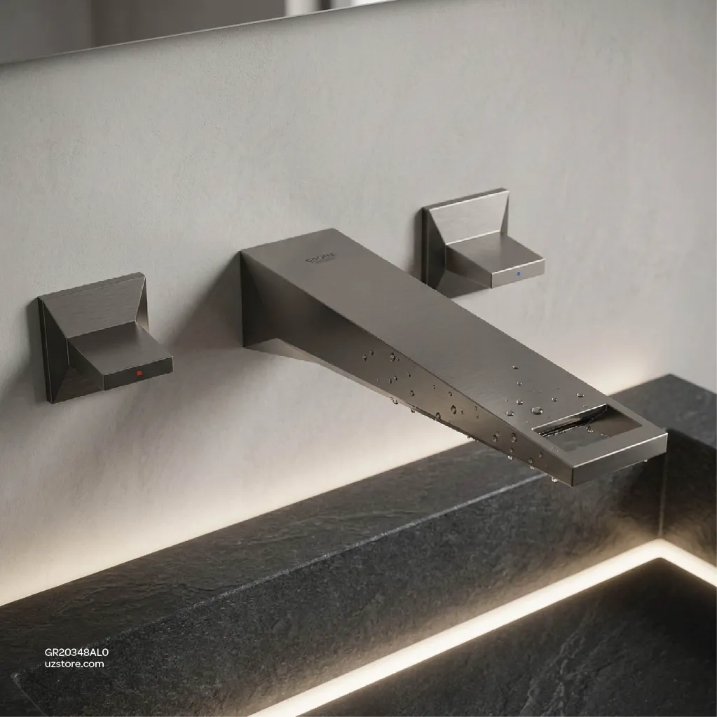 Uzstore GROHE Allure Brilliant 3-hole basin mixer Half inch M-Size , 20348AL0 , brushed hard graphite  GR20348AL0-04.webp