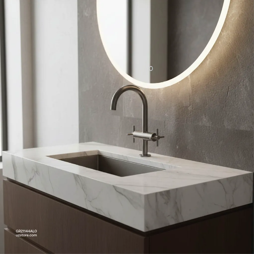 Uzstore GROHE Atrio Single-hole basin mixer Half inch L-Size , 21144AL0 , brushed hard graphite GR21144AL0-03.webp