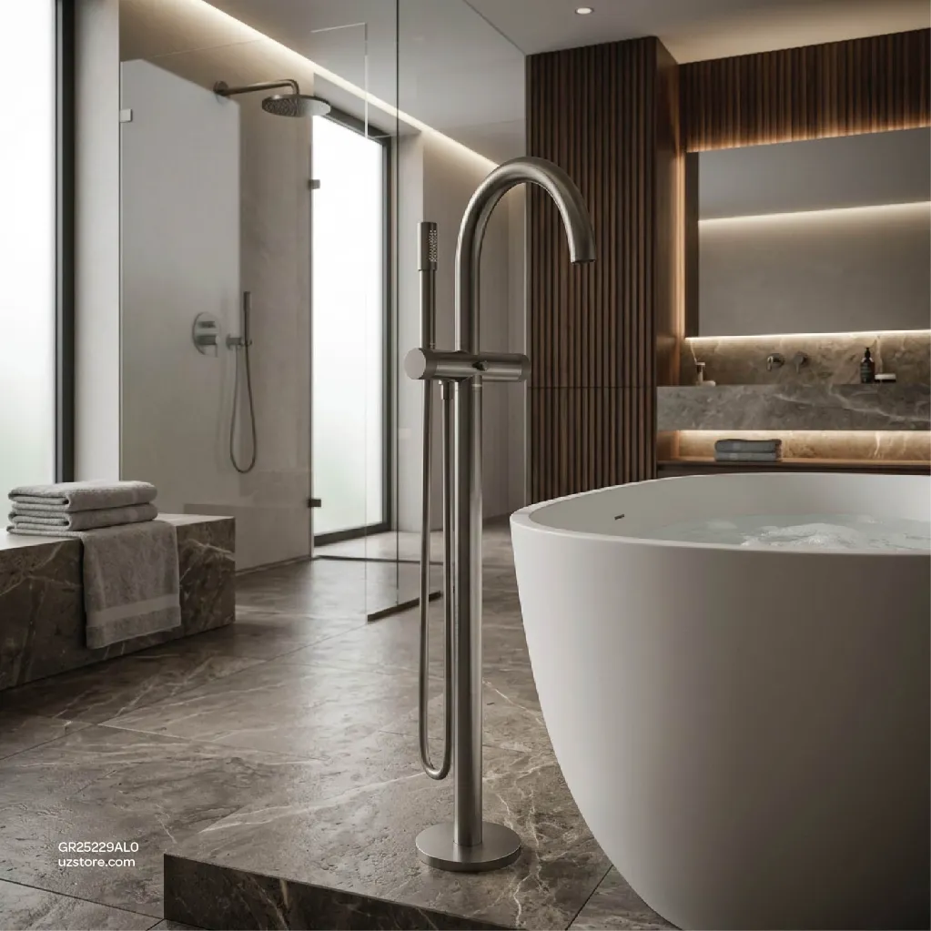Uzstore GROHE Atrio Private Collection Bath mixer Half inch , 25229AL0 , brushed hard graphite GR25229AL0-03.webp
