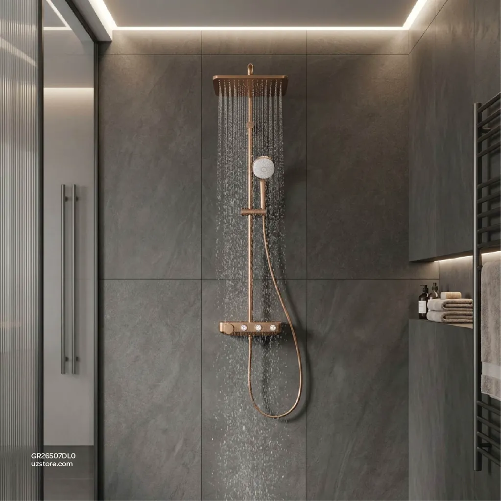 Uzstore GROHE Euphoria SmartControl System 310 Duo Shower system with Safety Mixer for wall mounting , 26507DL0 , brushed warm sunset GR26507DL0-04.webp